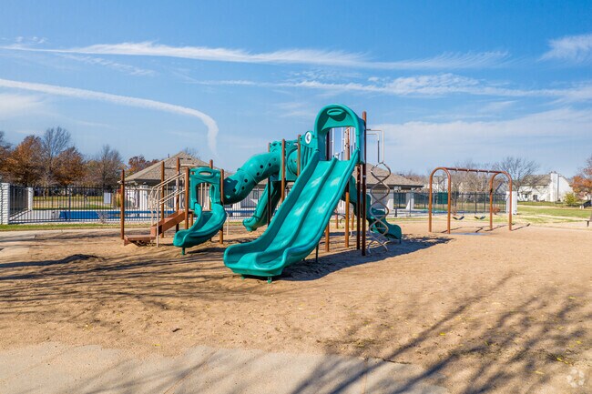 Kids in Northeast Wichita can climb on the neighborhood playground.