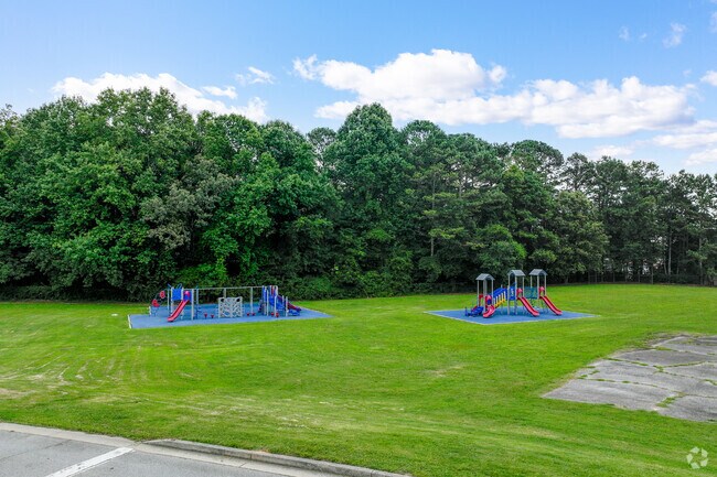 Multiple playgrounds are available for students on West Clayton Elementary's school grounds.