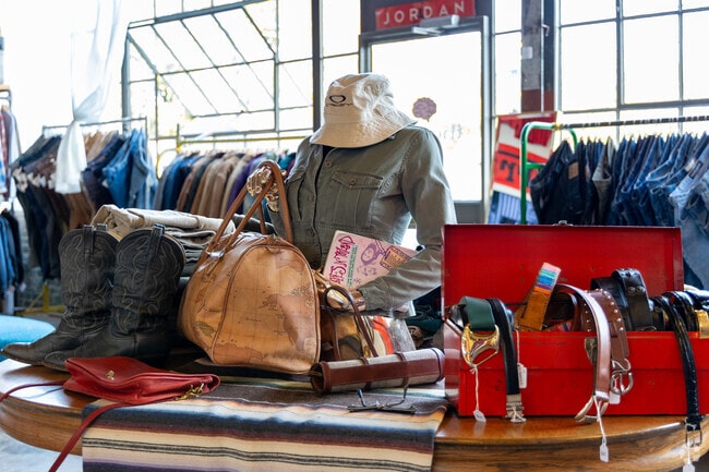 Residents in North Limestone browse vintage apparel and decor items at Vintage Therapy.