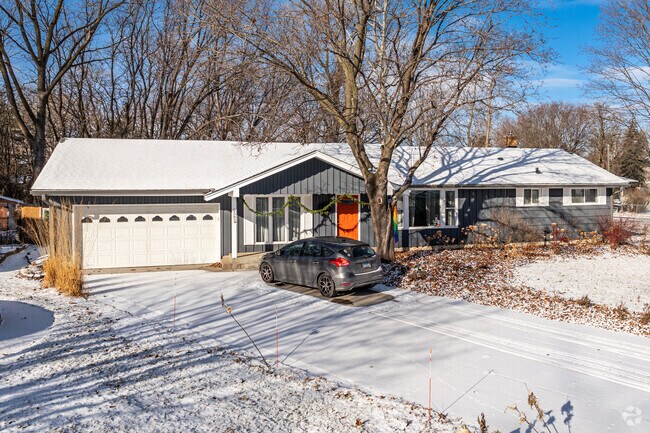 Many ramblers in Hamline offer large yards and two-car garages.