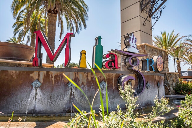 Milagro Center’s entrance has this artful fountain in Oakvale.
