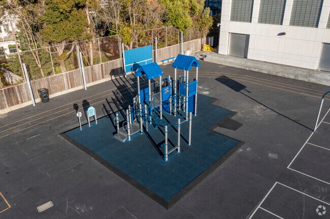The playground at Claire Lilienthal School is a great way for children to release their energy.