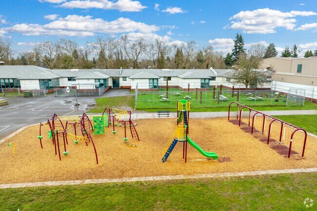 Kelly Middle School in the River Road neighborhood has a large playground for students.