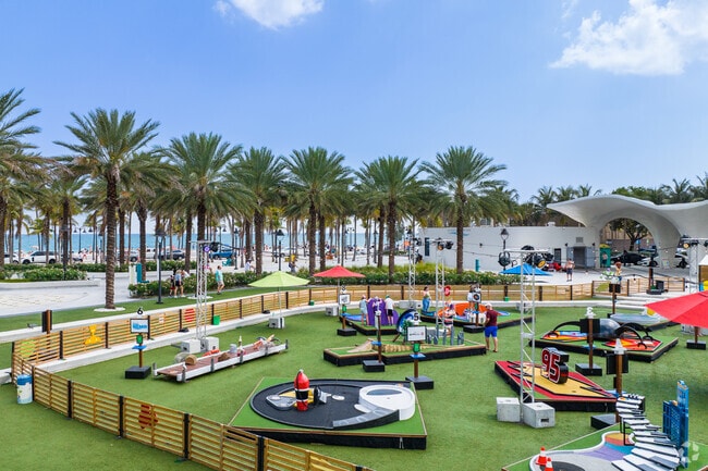 Las Olas Oceanside Park in Central Beach offers mini golf in the park.