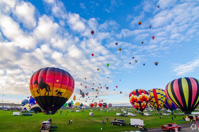 The nine-day Albuquerque International Balloon Fiesta is the city’s biggest event.