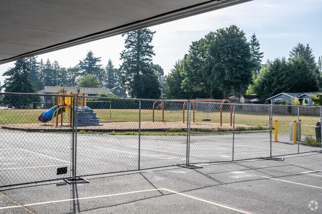 Hilltop Elementary School has multiple outdoor amenities for its students.