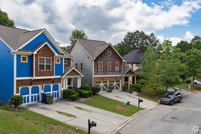 Colorful facades and modern designs line the newer streets of Orchard Knob’s northern section.