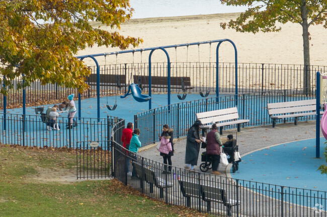 Bring your kids to the big playground in Lake Ronkonkoma Park.