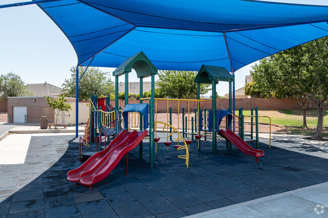 Covered playgrounds are available to students attending Arrowhead Elementary School.