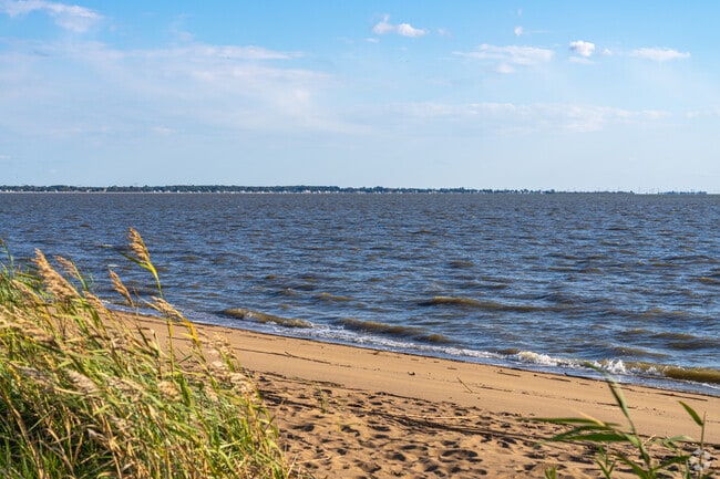 Enjoy the sounds of waves crashing on the beach at Fort Mott State Park, minutes from Salem.