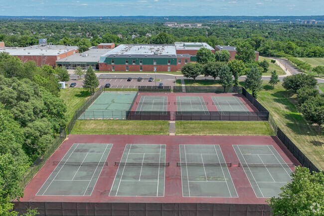 Arcola Intermediate School includes tennis courts for students to utilize.