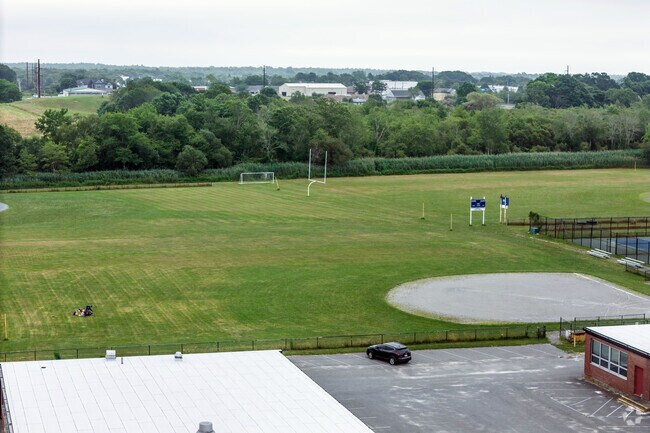 The sporting fields are well-maintained at Elizabeth I. Hastings Middle School in Fairhaven.