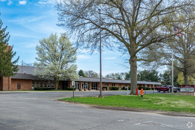 Bailly Public Elementary School driveway and entrance.