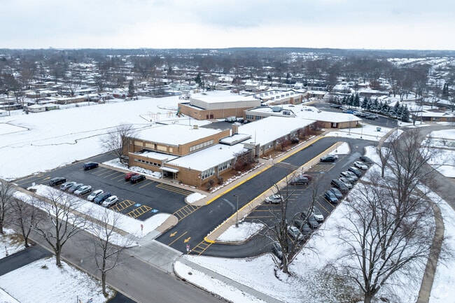 Aerial view of Kelvin Grove Jr High School.