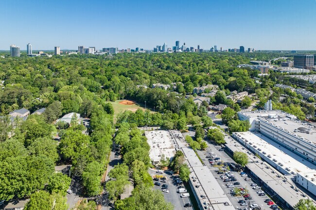 Aerial View Over Peachtree Hills Neighborhood