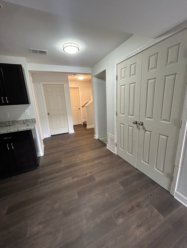 Towards room and bathroom