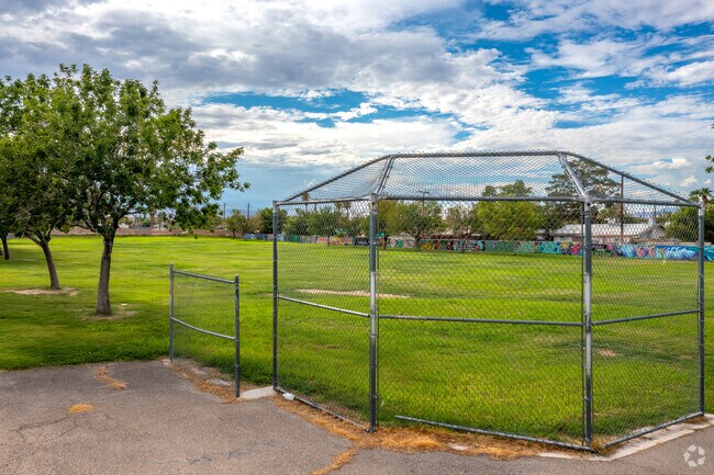 Practice your swing at Robert Lunt Elementary School.