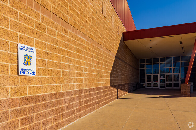 Here is the main entrance of Curtis Inge Middle School