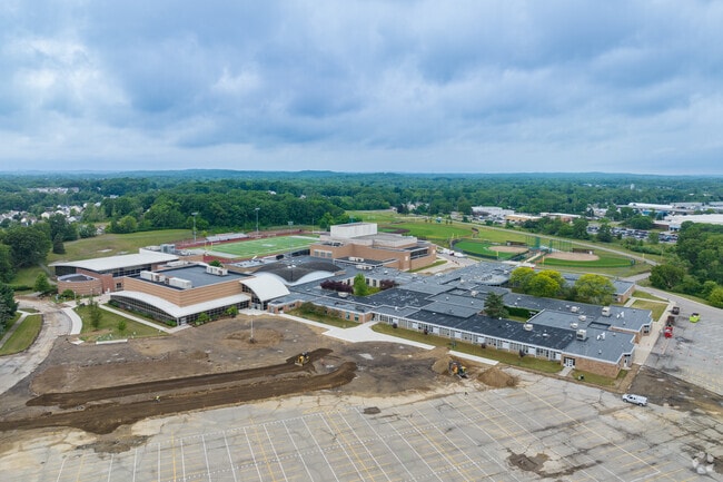 Aerial view of Waterford School District Kettering High School.