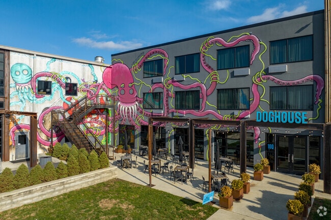 The large murals on Brewdog are a huge draw to the area.