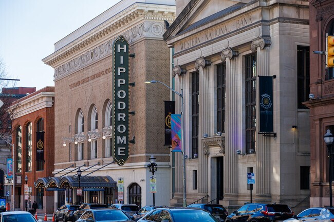 The Hippodrome Theatre in Downtown Baltimore showcases musicals and live performances.