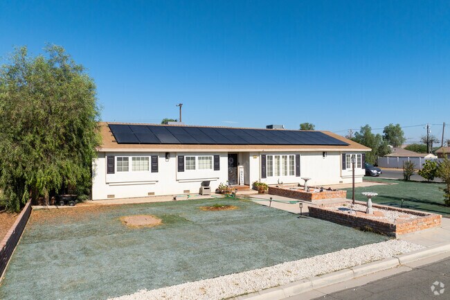 Some Calipatria residents take advantage of the desert sun and install solar panels on roofs for more fuel efficiency.