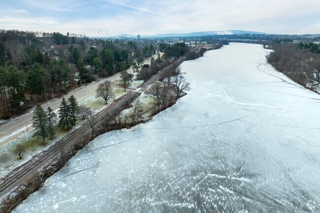 The Wisconsin river through Forest Park is home to many summer and winter activities.