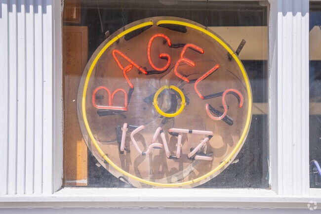 Start your day by stopping by the famous Katz Bagels in Bellingham Square.