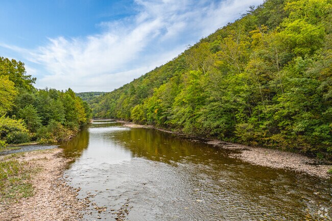 Fairlawn sits right along the winding Lycoming Creek.