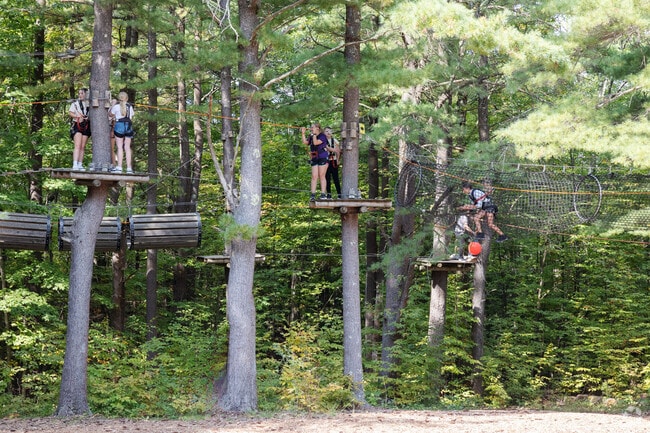 Wild Play Park at Thacher offers ziplines and obstacle courses for outdoor fun.