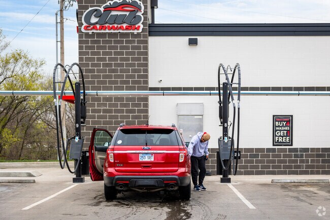 Get your car washed at the Club Carwash in Sherwood Glen.