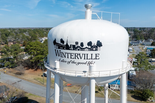 Winterville is the “highest point in the county,” and at its founding, was also known for its excellent mineral water.