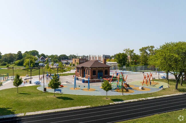 Franklin Square Park in North Division is a great place for families to gather and play.