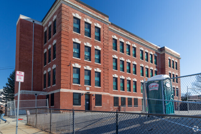 Back side of Samuel Watson Elementary School in Fall River, Massachusetts.