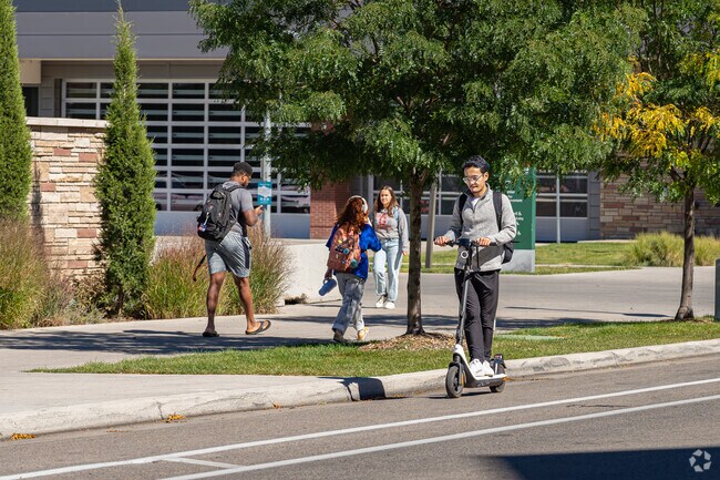 CSU students leave after their afternoon classes near Sheely Addition.