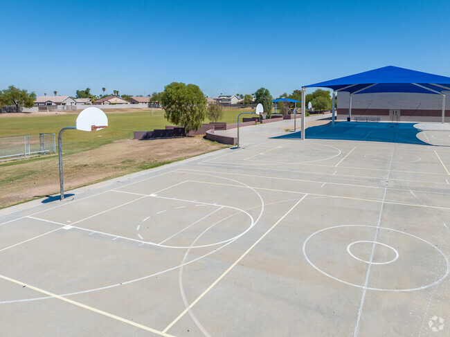 Quentin Elementary School basketball courts.