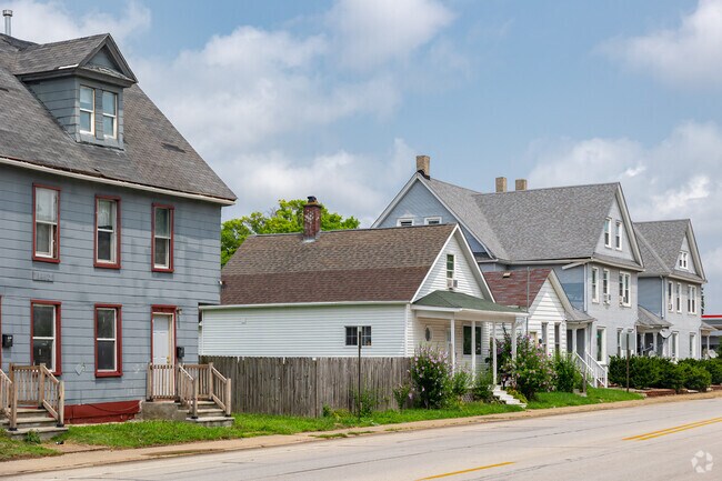 Downtown Rock Island features historic homes, built in a variety of styles.