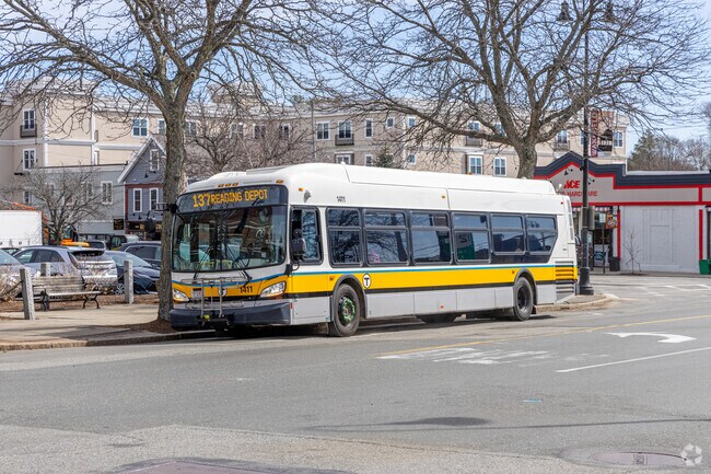 The MBTA bus system provides service throughout the East Side neighborhood in Wakefield, MA.