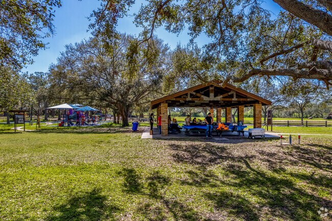 Enjoy a BBQ with friends under the picnic pavilion.