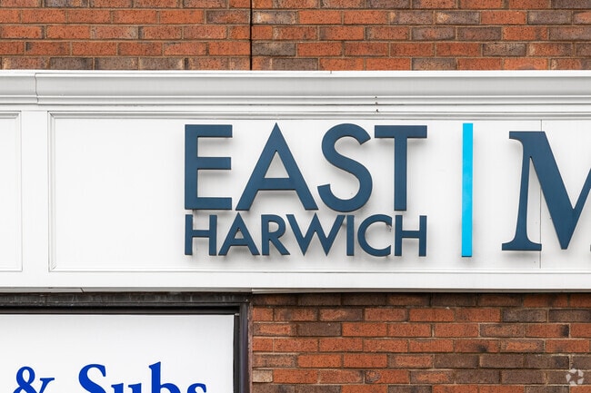 A brilliant sign greets you as you enter the East Harwich Market.