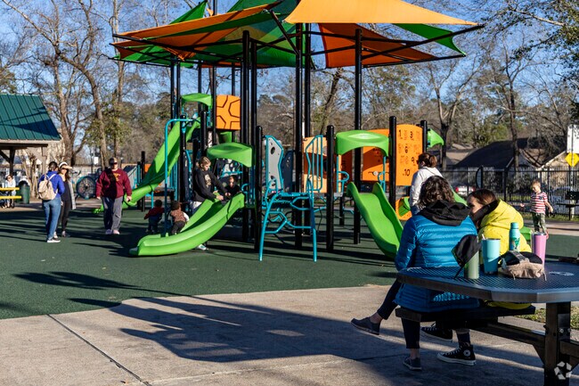 Bring the little ones to Teddy Bear park to play on the playground in Oak Ridge North.