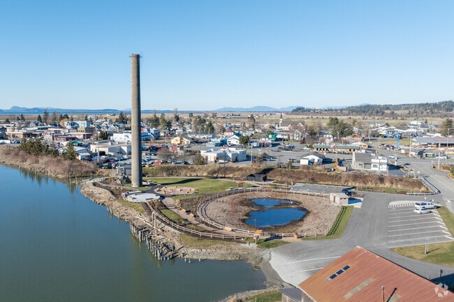 The Hamilton Landing Park in Stanwood, WA features a boat launch area for recreation.
