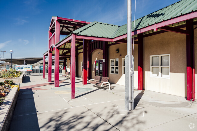 The side of the front building of Rita Ledesma Elementary School in San Jose, California.