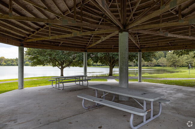 Find shade under the pavilion at Tatemville Community Park.