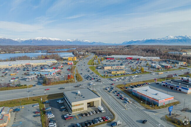 There are a few big box stores just a few miles south of North Lakes in downtown Wasilla.