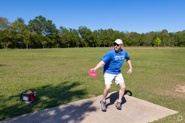 Disk golf is a popular pass time on a gorgeous Spring day in Ferry, AL.