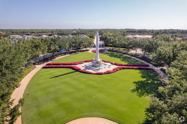 The town center green in Talis Park hosts many community concert events.