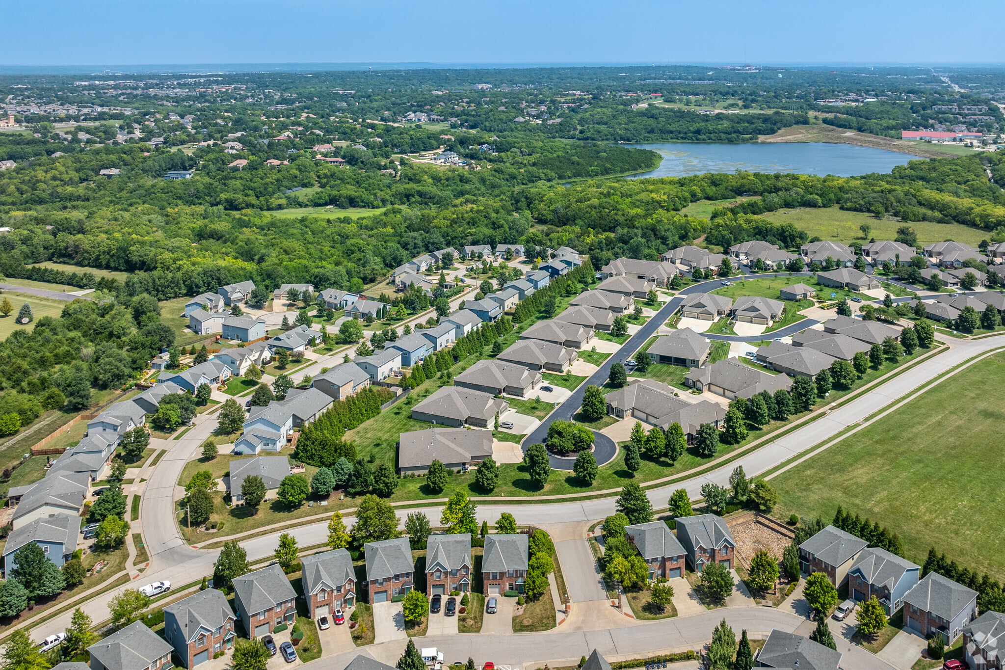 West Lawrence has a good variety of of newer and upscale home designs.