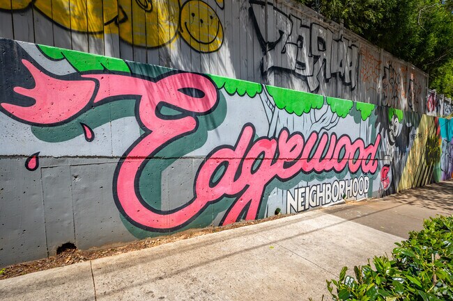 Edgewood's colorful murals brighten up the neighborhood.