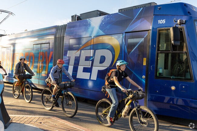 Catch the free trolly or ride your bike from Fourth Avenue to Downtown Tucson.